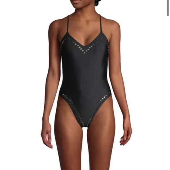 JUICY COUTURE Nailhead Black one piece swimsuit - Picture 9 of 12